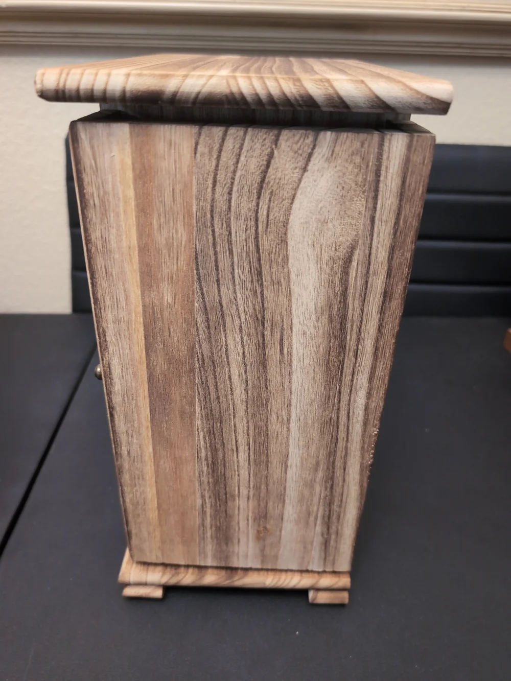 Wood Grain Jewelry Organizer Cabinet - Rustic Brown